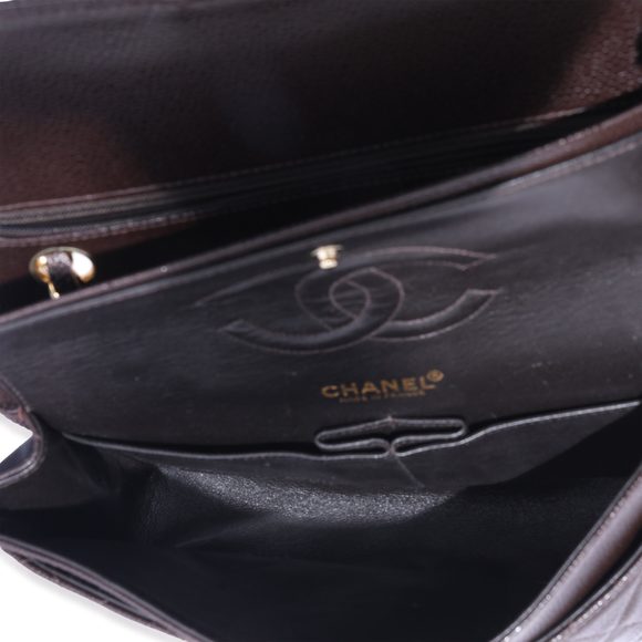 Chanel Vintage Brown Caviar Medium Classic Flap - Picture 8 of 8